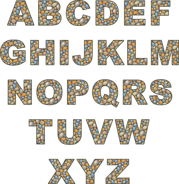 Pebble Lettering 1,400+ Pebble Alphabet Stock Photos, Pictures & Royalty-Free Images ...
