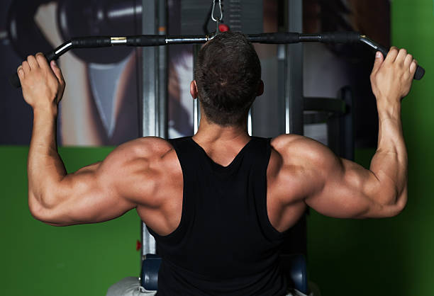 istock Muscle Man healthy workout exercise in gym 537325432