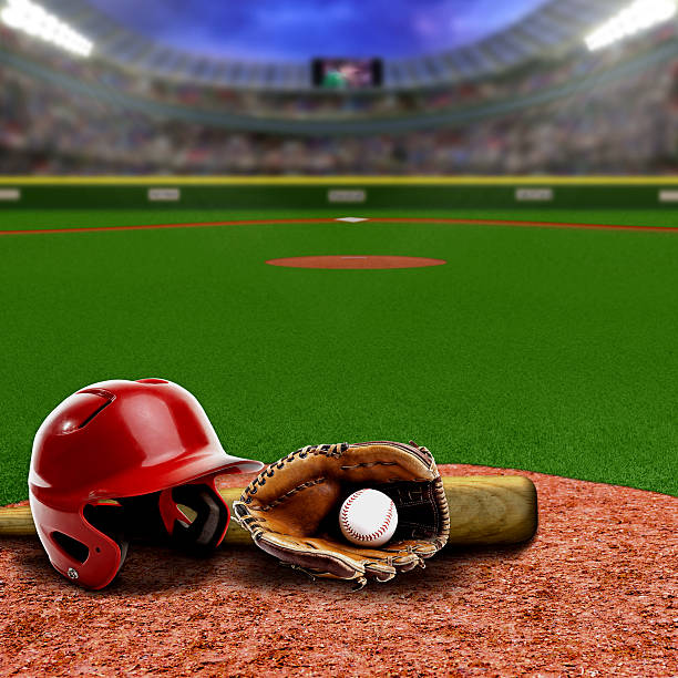 istock Baseball Stadium With Equipment and Copy Space 537326088