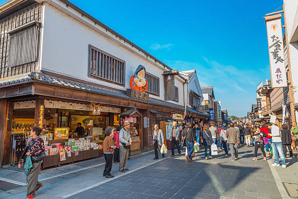oharai мати улица в исэ город, миэ префектура, япония - kii стоковые фото и изображения