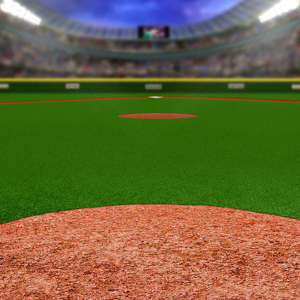 stadio di baseball con copia spazio - baseball stadium fan sport foto e immagini stock