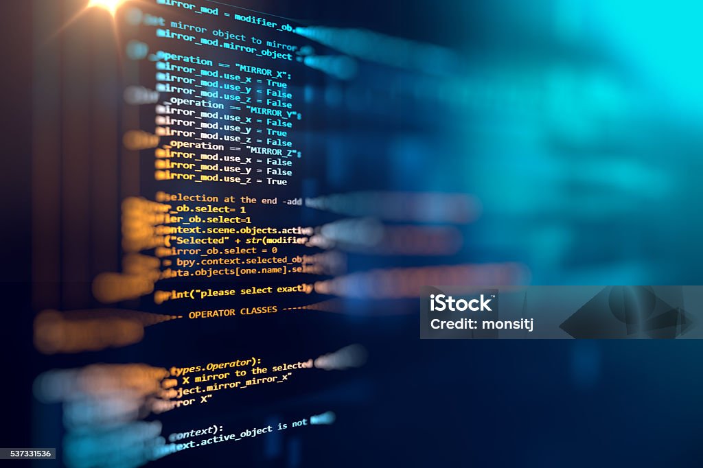 Programming code abstract technology background of software deve Programming code abstract technology background of software developer and  Computer script Abstract Stock Photo