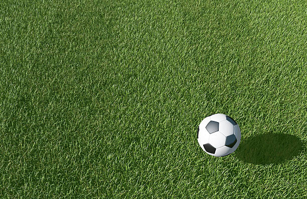 istock Soccer, Football field background 3D image 537332058