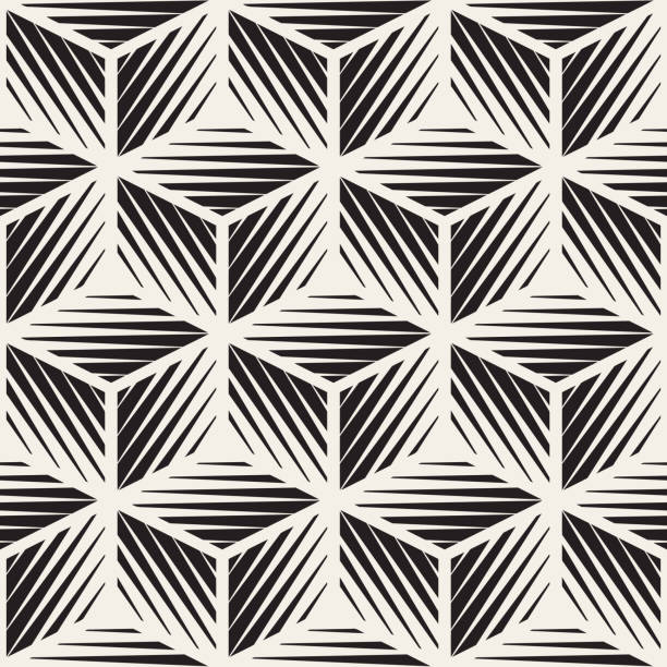 Vector Seamless Cube Shape Lines Engravement Geometric Pattern Vector Seamless Black And White Cube Shape Lines Engravement Geometric Pattern . Abstract Background engravement stock illustrations