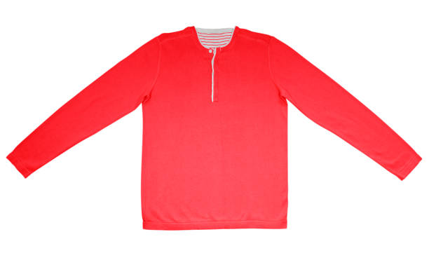 istock Warm shirt with long sleeves - red 537334010