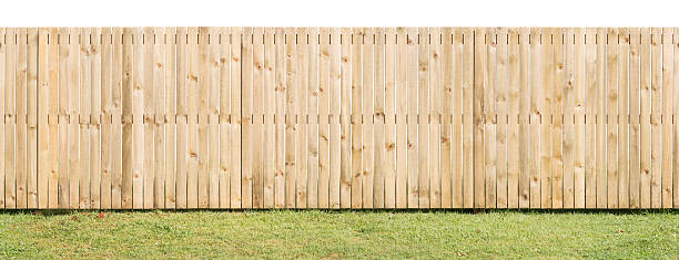 Paling Fence Isolated & Seamless stock photo