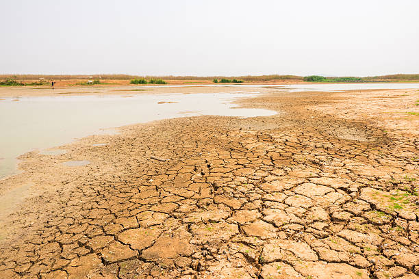 istock cracked soil in the bottom of a river showing drought 537336166