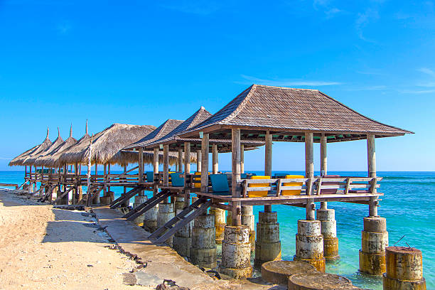 индонезийская gili пляж, trawangan - island tropical climate travel sand стоковые фото и изображения