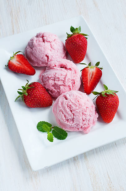 istock Scoops of strawberry ice cream 537336822
