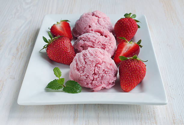 istock Scoops of strawberry ice cream 537336864