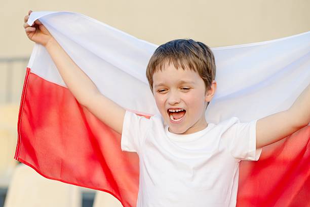 istock Polish football fan - little boy 537337764