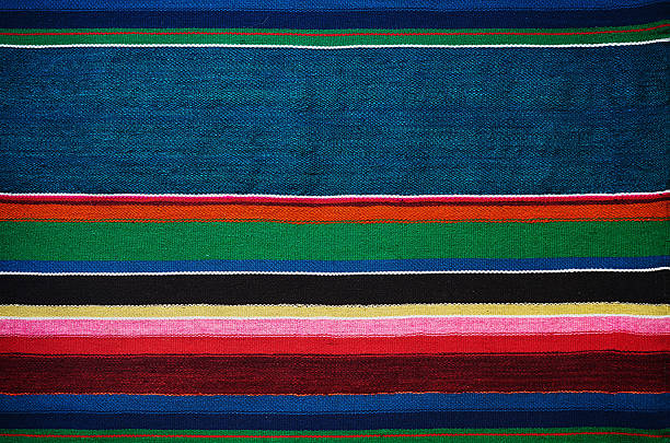 istock Handmade traditional old ukrainian colorful striped carpet rug texture 537338574