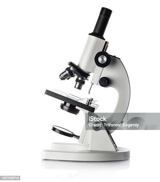 Microscope Stock Photo - Download Image Now - Microscope, Cut Out, Laboratory