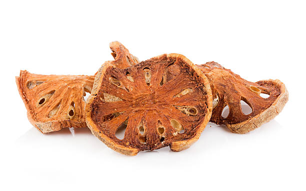 istock Dried quince isolated on white background 537345320