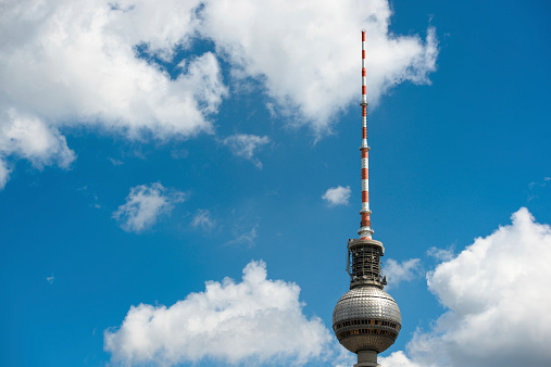Berlin television tower in Alexander Platz  - German