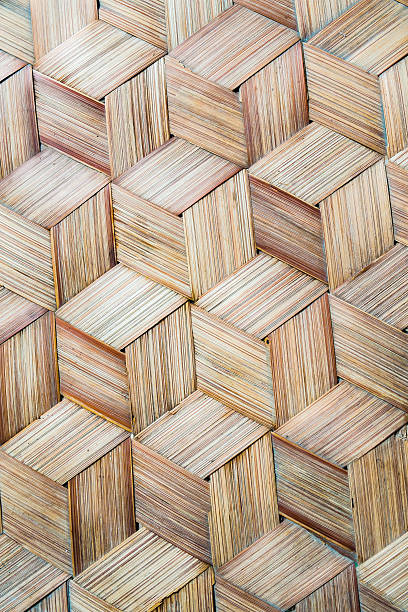 Pattern of Thai style bamboo handcraft background Pattern of Thai style bamboo handcraft texture background interlace format stock pictures, royalty-free photos & images