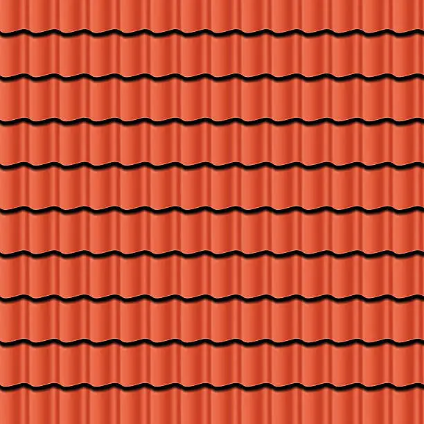 Vector illustration of Roof tiles
