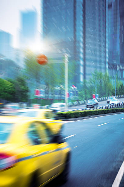 istock blurred motion traffic in the downtown district,hongkong 537348042