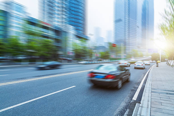 istock blurred motion traffic in the downtown district 537348114