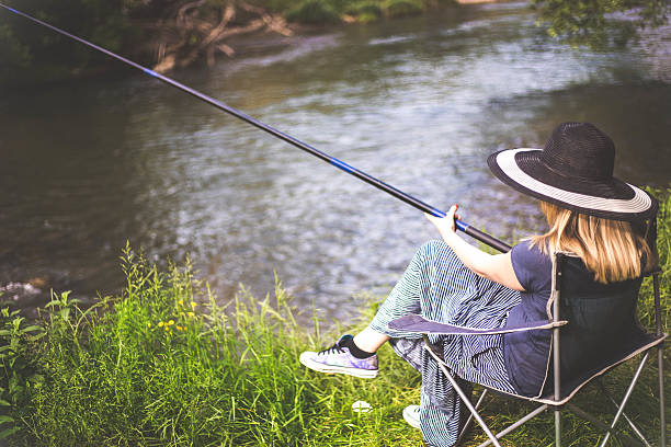istock woman fishing in river 537348288