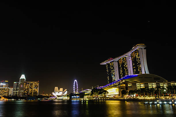 istock Singapore cityscape by night 537348753