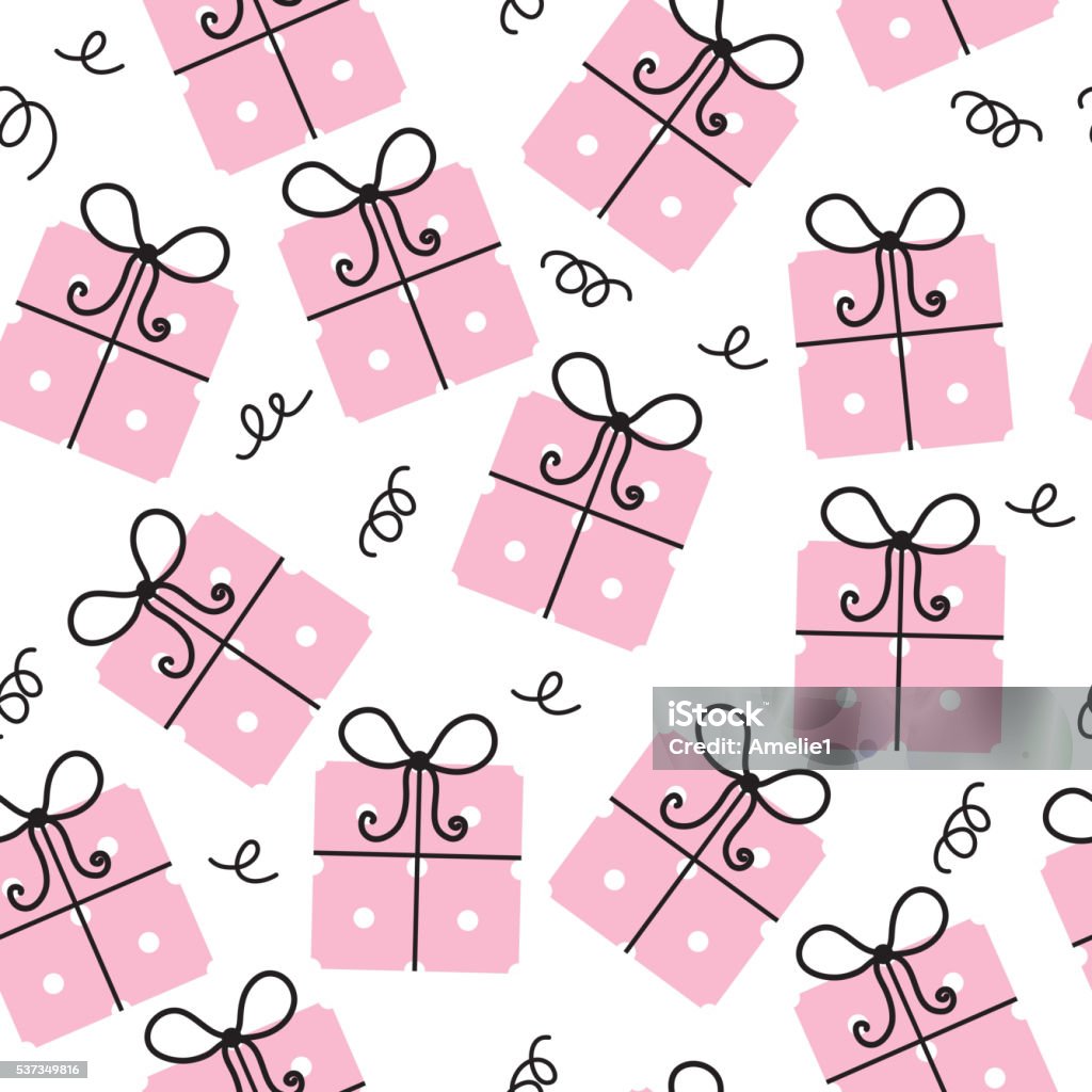 Gift Background Vector Gift Seamless Texture Gifts Background Celebratory Background Vector ...