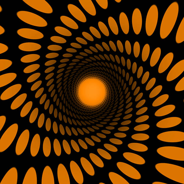 spiral of orange dots