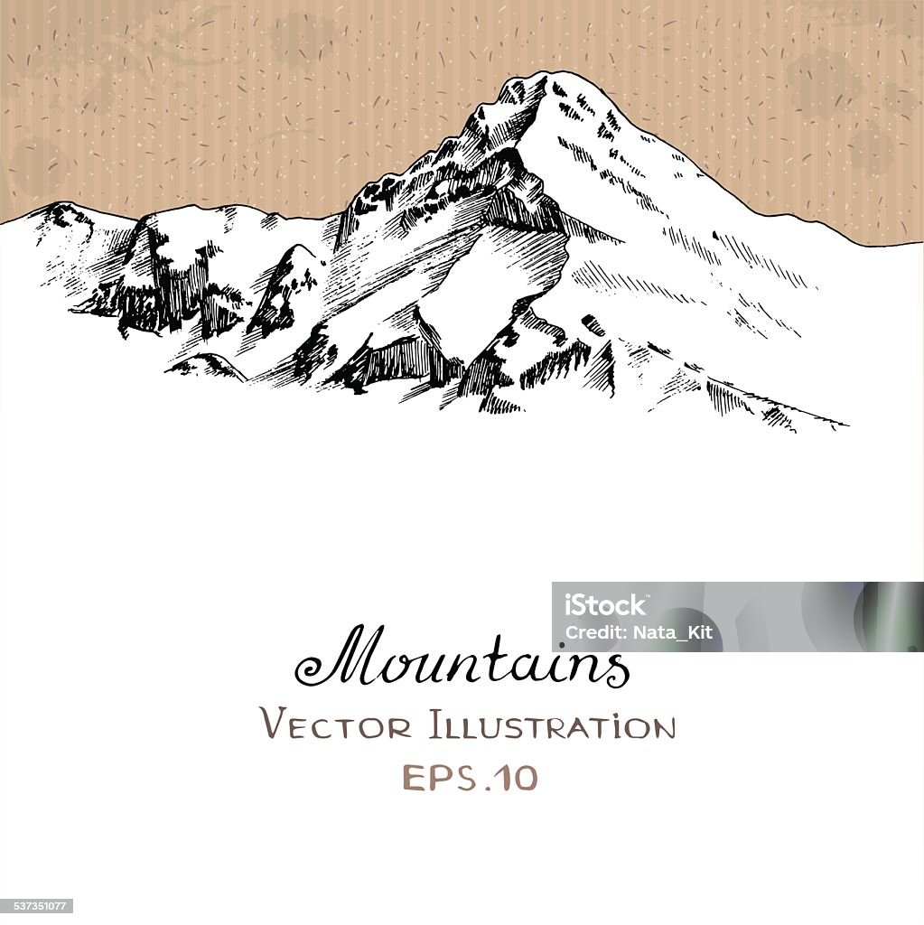 snowpeak1 blanco - arte vectorial de Montaña libre de derechos