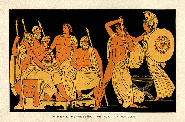 istock Athene repressing the fury of Achilles 537352515