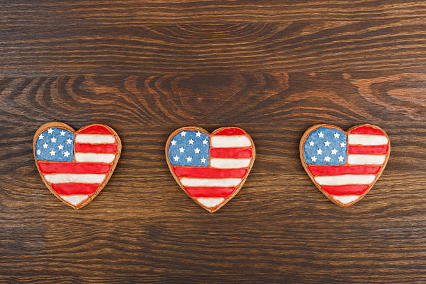 istock Cookies with American patriotic color 537353614