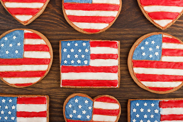 istock Cookies with American patriotic color 537353932