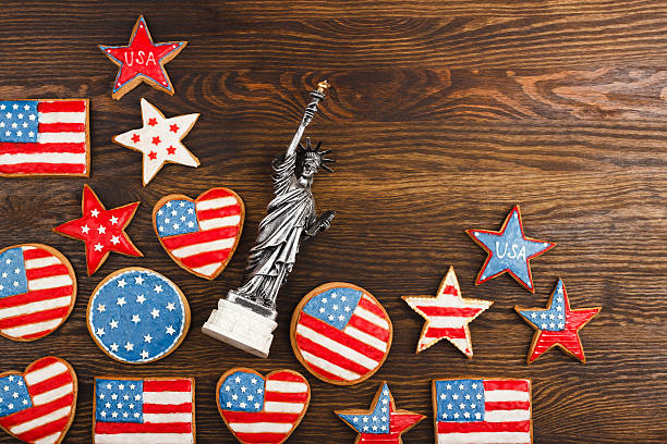 istock Cookies with American patriotic color 537353990