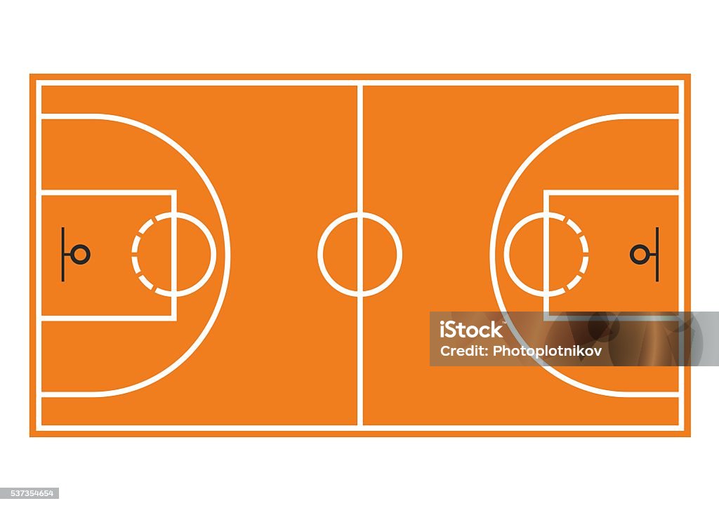 Basketball court. Field isolated on white background Basketball court. Field isolated on white background. Basketball - Sport stock vector