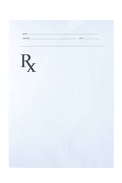 istock Blank prescription isolated on white background 537356058