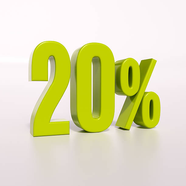 istock Percentage sign, 20 percent 537358162