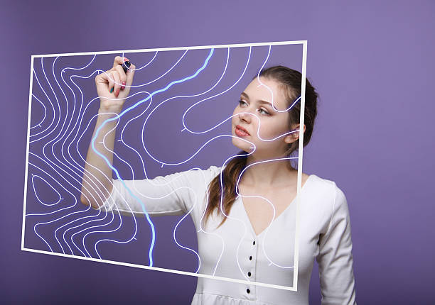 istock Geographic information systems concept, woman scientist working with futuristic GIS 537362704