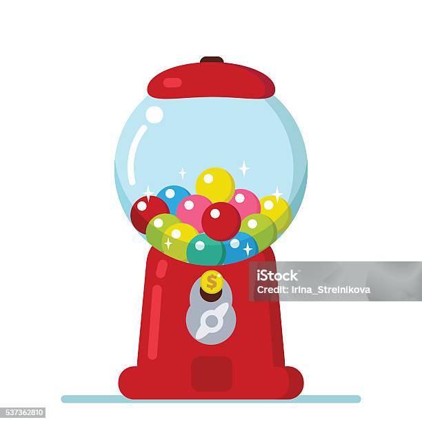 Gumball Machine Stock Illustration - Download Image Now - Gumball Machine,  Candy, Machinery - iStock
