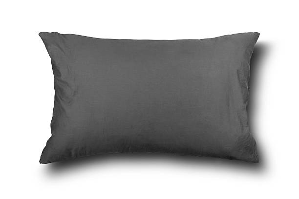 istock close up of a gray pillow on white background 537363838