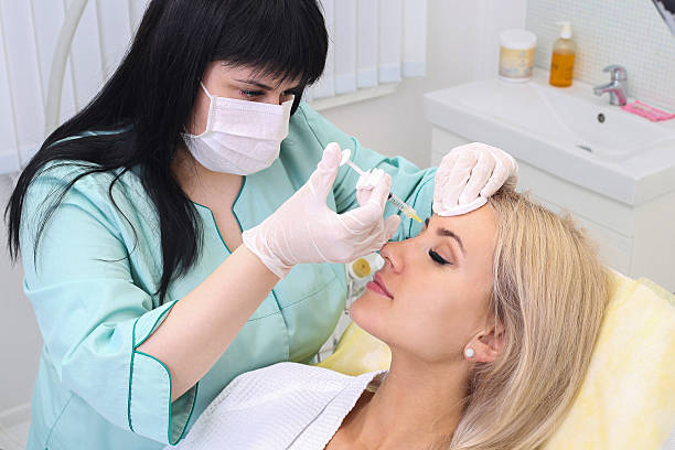 istock Rejuvenating facial injections. 537364438