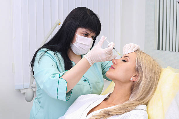 istock Rejuvenating facial injections. 537364488