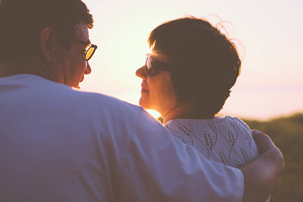istock Happy senior couple together 537366321