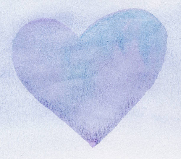 istock Pastel Blue Purple painted heart 537366521