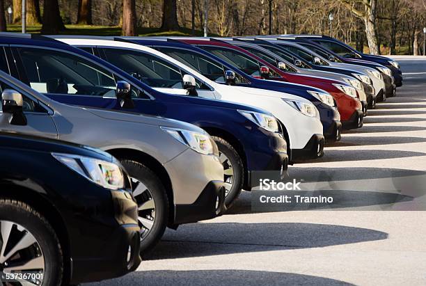 Subaru Outback In A Row Stock Photo - Download Image Now - Car, Subaru, 2015