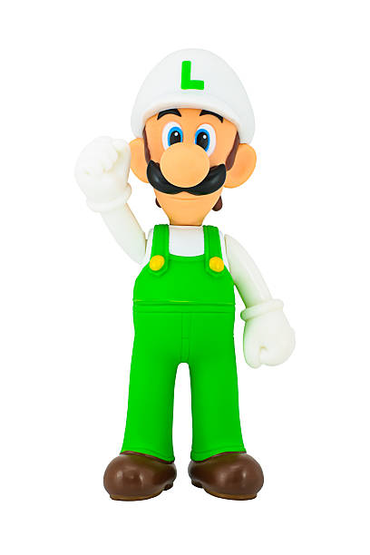 Luigi toy action figure Bangkok, Thailand - October 5, 2014 : Luigi toy action figure character from Super Mario video game console developed by Nintendo EAD. action figure photos stock pictures, royalty-free photos & images