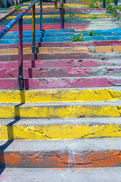 istock Colorful old staircase and traditional architecture in Stambul, Turkey 537367351