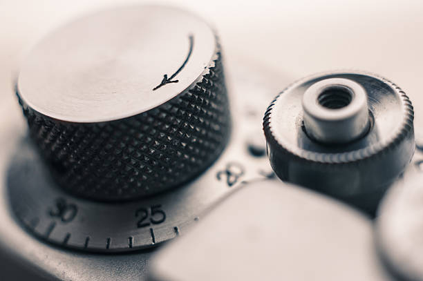 istock Macro of old retro film camera 537367817