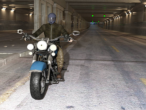 istock Urban biker in the tunnel 537369736