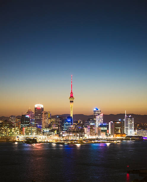 istock Auckland skyline at twilight 537370161