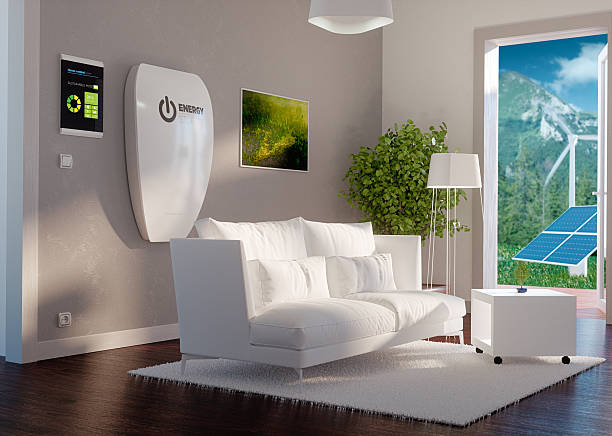 istock 3d rendering of modern house interior with independent energy st 537371028