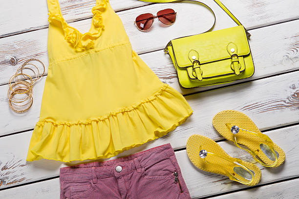istock Bright stylish women's clothing. 537372010